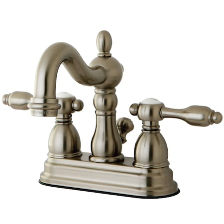 Kingston Brass 4" Centerset Bathroom Faucet, Brushed Nickel KB1608TAL